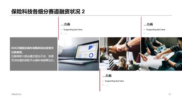 红色简约风保险行业投融资报告PPT下载