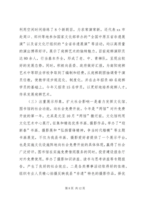 县文广新局工作报告.docx