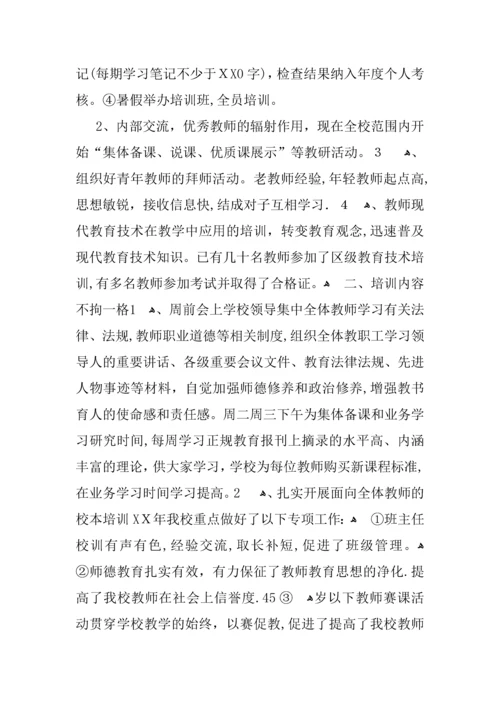 小学师训工作总结.docx