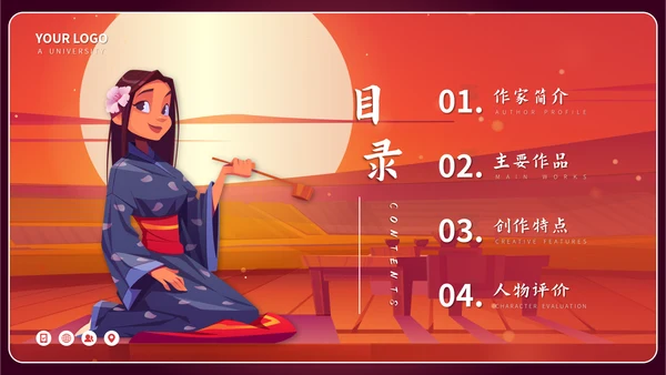 三毛知名作家生平介绍PPT模板