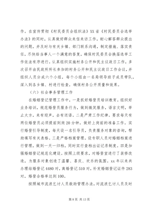 民政局工作总结暨年工作安排.docx