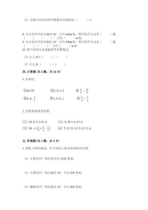 2022六年级上册数学《期末测试卷》含完整答案【夺冠系列】.docx