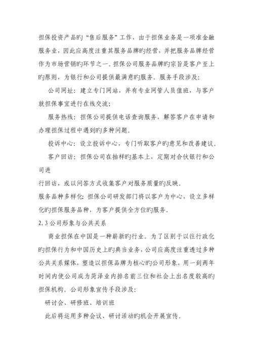 担保公司可行性专题研究报告详细(2).docx