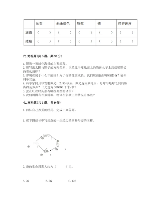 教科版小学科学三年级下册 期末测试卷有精品答案.docx