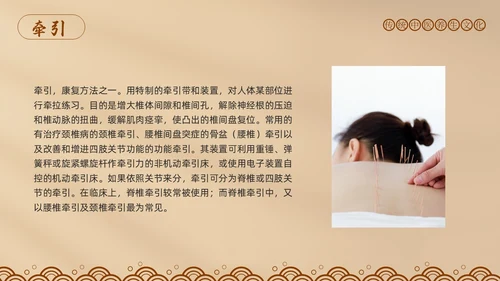 棕色简约中医适宜技术PPT模板宣传PPT动态PPT