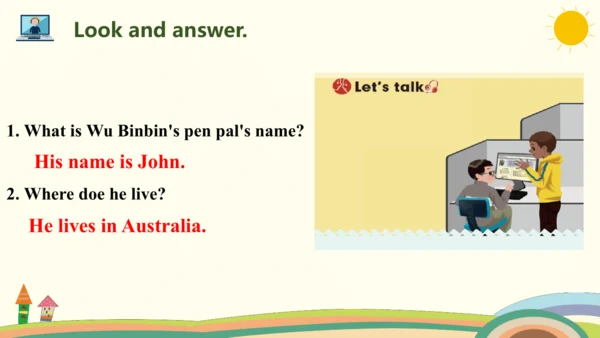 Unit 4 I have a pen pal Part B   Let's try & Let's
