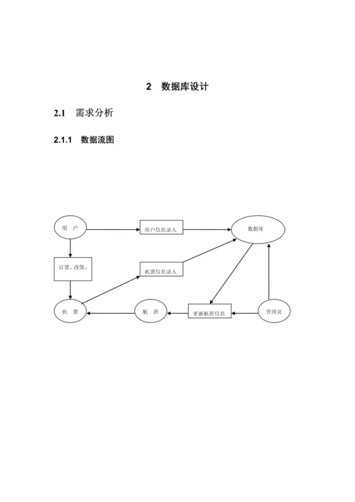 数据库优秀课程设计机票预订系统.docx