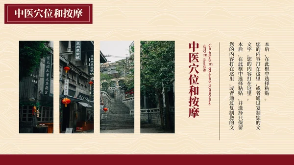简约高级拟物国风书籍中医宣传PPT模板
