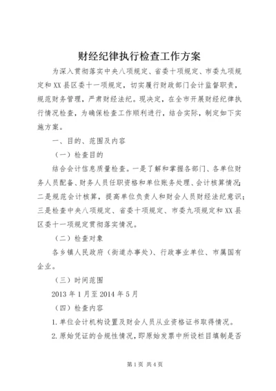 财经纪律执行检查工作方案.docx