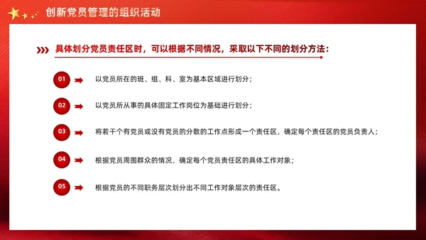 红色党建党支部党员管理工作党课PPT模板