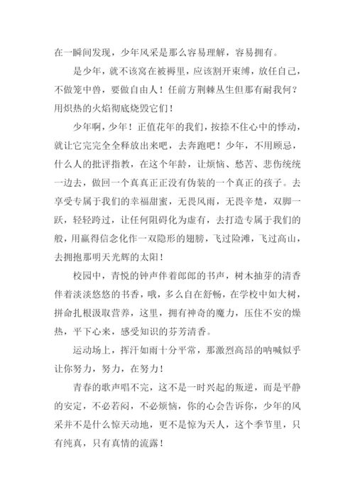 少年风采作文500字.docx