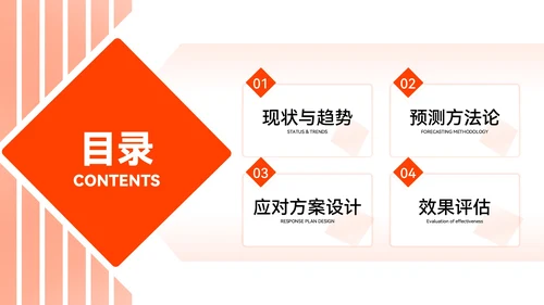 橙色简约风市场趋势预测与应对方案