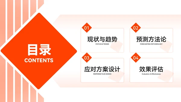 橙色简约风市场趋势预测与应对方案