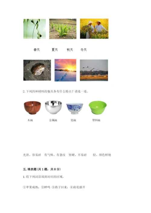 教科版小学二年级上册科学期末测试卷含答案【轻巧夺冠】.docx
