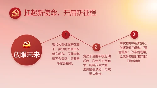 简约红色党建党支部年终工作总结PPT
