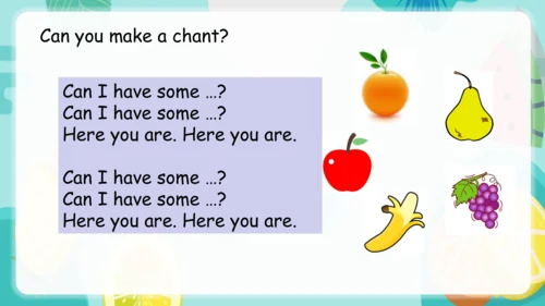 Unit 5 Do you like pears？ Part B Let's talk 课件(共33