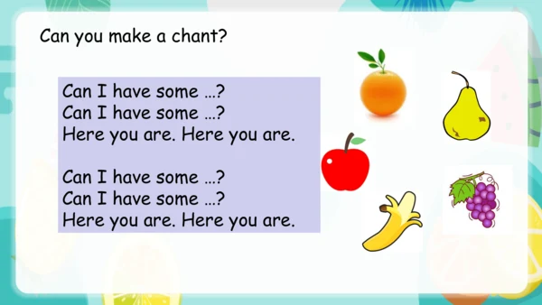 Unit 5 Do you like pears？ Part B Let's talk 课件(共33