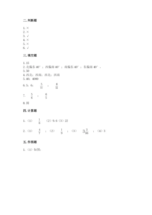 小学数学六年级上册期末卷含完整答案（网校专用）.docx
