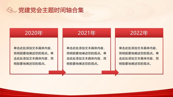 党建党会主题时间轴合集PPT模板