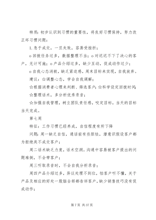 保险电销不同阶段人员培养.docx