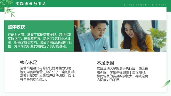 绿色通用版大学生求职综合展示职业生涯规划PPT