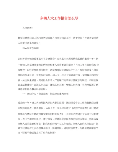 2023年乡镇人大工作报告怎么写.docx