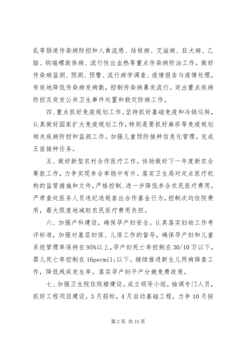 村卫生室XX年度工作计划.docx