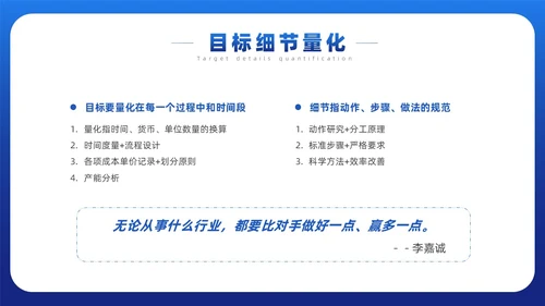 蓝色简约风目标与计划管理课件