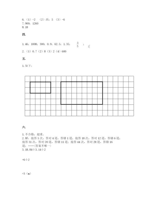 人教版六年级数学下学期期末测试题及答案【全优】.docx