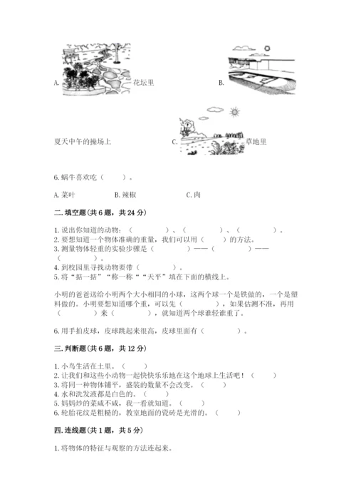 教科版小学科学一年级下册期末测试卷附完整答案【全国通用】.docx