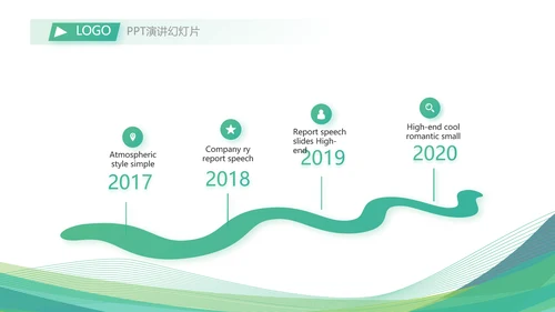 绿色大气社区医疗保险工作总结PPT动态模板