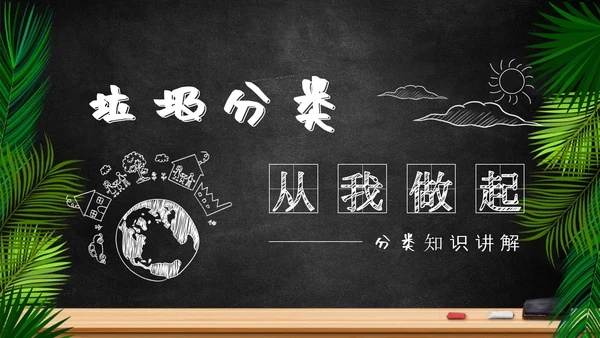垃圾分类从我做起讲课PPT模板