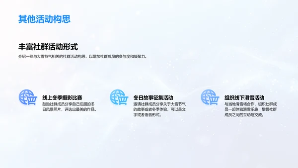 大雪节气社群策划PPT模板