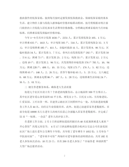 精编之街道社会事务科年度工作总结范文.docx
