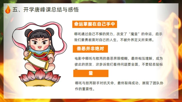 学习哪吒精神通用PPT模板