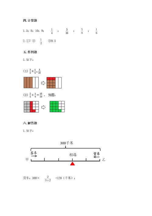 苏教版六年级上册数学第五单元分数四则混合运算测试卷带精品答案