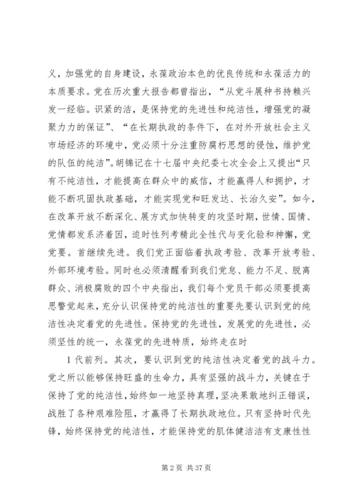 保持党的纯洁性提高党的执政能力5则范文.docx