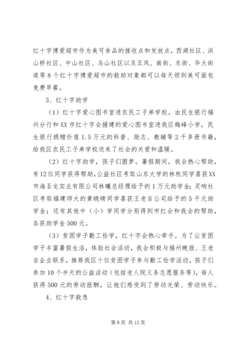 红十字会XX年工作总结及XX年工作计划.docx