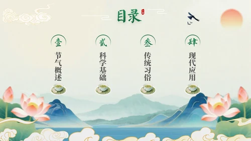 绿色中国风小暑节气讲解节气知识