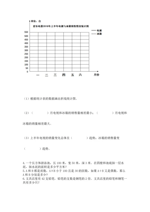 人教版五年级下册数学期末测试卷【考试直接用】.docx