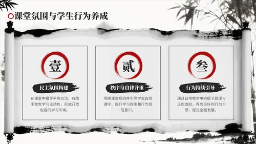 黑色水墨风教师培训会PPT模板