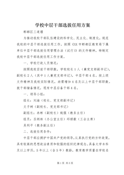 学校中层干部选拔任用方案.docx