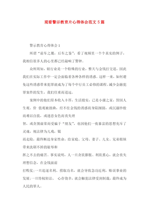 观看警示教育片心得体会范文5篇.docx