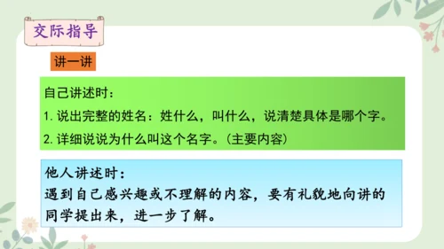 统编版三年级语文上册第四单元 口语交际：名字里的故事  课件