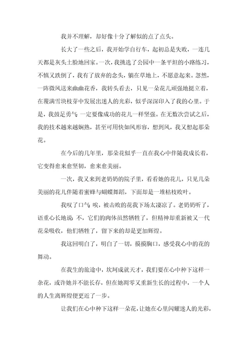 把花种在心里作文把花种在心里作文600字
