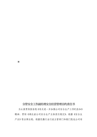 分管安全工作副经理安全经营管理目标责任分析报告书.docx