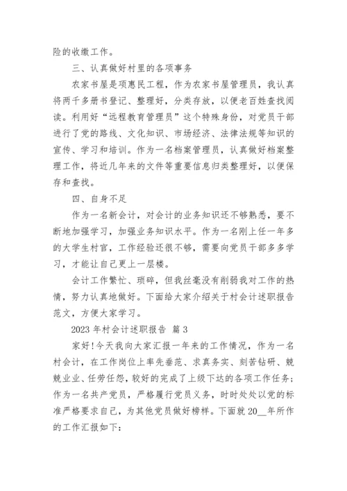 2023年村会计述职报告.docx