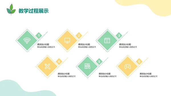 小清新教育教学通用PPT模板
