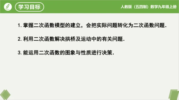 28.3实际问题与二次函数（第3课时拱桥问题）（同步课件）-九年级数学上册同步精品课堂（人教版五四制