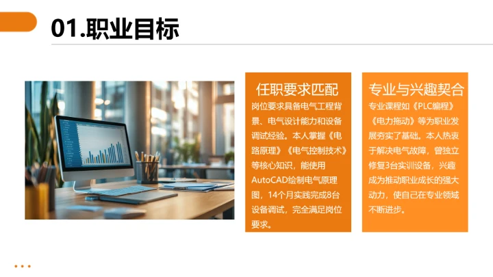 电气工程和自动化专业大学生职业生涯规划求职综合展示PPT